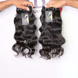 Extensiones de cabello humano rizado Raw Indian Temple, cierre de encaje rizado, paquetes de ondas profundas con cierre de encaje transparente HD - Product Image 1