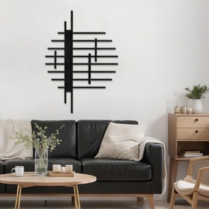 Escultura artística moderna de pieza de pared de Metal contemporáneo de lujo para una decoración interior elegante del hogar - Product Image 1