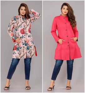 Vestes réversibles longues en coton imprimé kantha sur mesure avec tissus imprimés blocs, idéales pour la revente en petits motifs. - Product Image 3