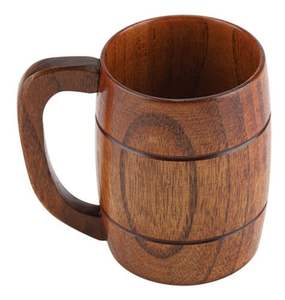 Eco-friendly Wooden Beer <b>Mugs</b> Germany Beer Cup Creative Coffee Drink <b>Mug</b> with Handle for Restaurant Decor Christmas Occasion - Product Image 6
