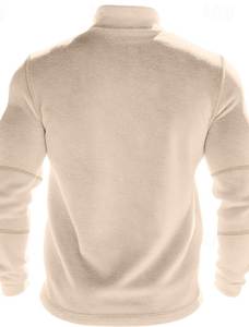 Sudadera de Forro Polar con Cierre de Cremallera de Cuarto, Cuello Alto, Estampado, Talla Europea, Algodón Antiarrugas, Estilo Urbano de Invierno para Hombre, Corte Regular - Product Image 5