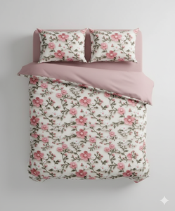 Juego de ropa de cama moderno de microfibra de poliéster, 3 uds., Sábana plana suave y 2 fundas de almohada, patrón geométrico tejido, Grado A, uso doméstico para todas las estaciones - Product Image 3