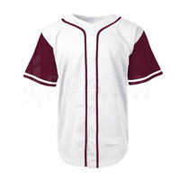 Maillot de baseball/softball 100 % polyester de haute qualité, personnalisable par sublimation, t-shirt à boutons intégraux, respirant, grandes tailles, OEM en gros