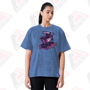 เสื้อยืดผ้ายีนส์ผ้ายีนส์ผ้าลูกฟูกสำหรับผู้หญิงระบายอากาศได้ดีเป็นมิตรกับสิ่งแวดล้อมฤดูร้อนทันสมัย - Product Image 1