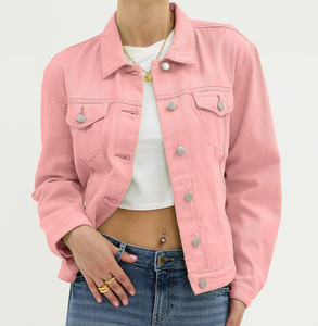 Chaqueta vaquera para mujer hecha a medida, ligera, fácil de usar, de tendencia superior, transpirable, superventas, chaqueta vaquera para mujer hecha a medida - Product Image 4