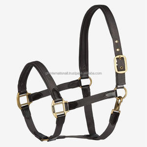 Correa de nailon suave extra duradera, cabestro de caballo de nailon, forro de cuero de larga duración y bucles de cuero, cabestro de caballo de nailon personalizado - Product Image 5