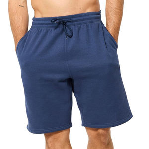 High Quality <b>Men</b> Customize <b>Shorts</b> Cotton Fleece <b>Elastic</b> <b>Waist</b> Mid <b>Shorts</b> Custom Fitness Gym Training Jogging - Product Image 1