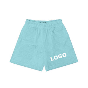 Premium 100% Poliéster Barato Transpirable Entrenamiento Gimnasio Poliéster Hombres Cintura elástica personalizada Malla ShortsDDP envío - Product Image 4