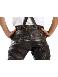 Venta al por mayor de ropa tradicional alemana Oktoberfest bávaro personalizada, pantalones cortos Lederhosen para hombres y mujeres, sólidos, duraderos, ecológicos - Product Image 3