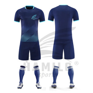 Custom New Men's Jersey Football Soccer Uniforms 100% Polyester Quick Dry Breathable Hot Selling <b>Cheap</b> Latest Design - Product Image 3