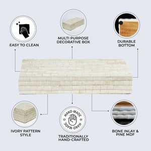 ทำด้วยมือคุณภาพสูงกล่องเครื่องประดับไม้ฝังกระดูกอุปกรณ์จัดระเบียบของตกแต่งหรูหราสำหรับบ้านและของขวัญกล่องเครื่องประดับฝังกระดูก - Product Image 4