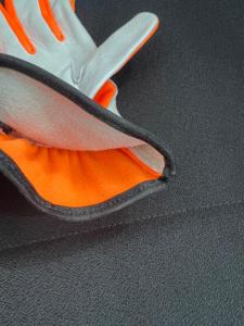 Guantes de Seguridad de Cuero Reflectantes de Alta Visibilidad, 8 oz, Transpirables, para Trabajos en Carreteras y Uso Industrial, Certificación EN388/EN420, Duraderos - Product Image 6