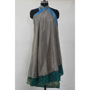 Jupe chaîne en soie réversible vintage pour femmes longue tenue d'été décontractée avec taille naturelle Design floral cadeau parfait pour elle - Product Image 3