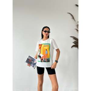 Camiseta de Niña 100% Algodón con Estampado, Tejido Jersey Transpirable, Diseño en Contraste - Product Image 2