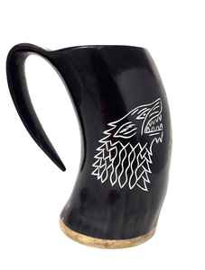 แก้วมักรูปเขาสัตว์สไตล์ไวกิ้งทำด้วยมืองานฝีมือแกะสลักจากธรรมชาติ - Product Image 2