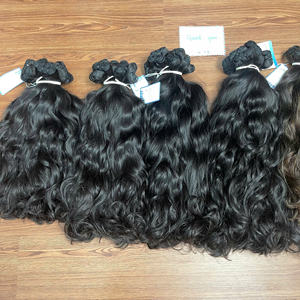 Extensiones de cabello humano vietnamita crudo de trama ondulada natural disponible en stock - Product Image 6