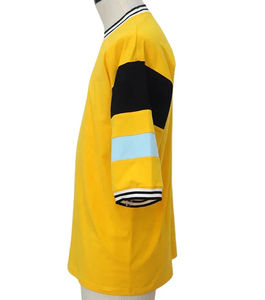 เสื้อยืดผู้ชายผ้าฝ้ายสีทึบทรงโอเวอร์ไซส์ - Product Image 6