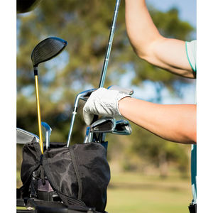 Comprar guantes de golf con logotipo personalizado embalaje Cabretta piel de oveja Palma suave hombres blanco OEM Color característica Material origen tamaño - Product Image 4