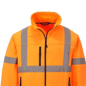Ropa DE SEGURIDAD reflectante Chaquetas Softshell Tela de poliéster personalizada Hecho Hombres Chaquetas Softshell con logotipo personalizado Precio razonable OEM - Product Image 2