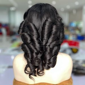 Cheveux naturels de haute qualité, perruque ondulée ombrée, perruque avec fermeture frontale, brun clair, 100% cheveux humains vietnamiens - Product Image 2