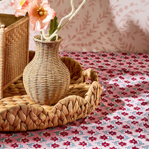 Bandeja Redonda con Borde Festoneado de Jacinto de Agua Antiguo, Ecológica, Hecha a Mano en Vietnam, Venta al por Mayor - Product Image 2