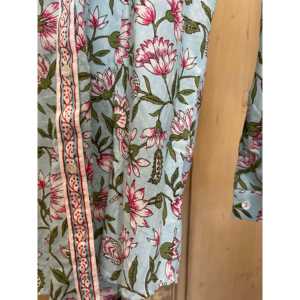 Camisa de Mujer con Estampado Floral, Popelina, Chifón, Tejido de Pana, Cuello con Volantes, para Verano y Otoño, Disponible en Talla XL, Formal e Informal - Product Image 3