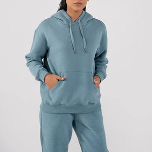 Sweat-shirts pour femmes de qualité supérieure, design personnalisé par le fabricant, 100% coton molleton, hiver, long devant, logo imprimé personnalisé, impression personnalisée - Product Image 2