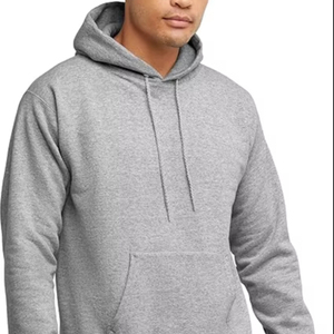 เสื้อฮู้ดลำลองผ้าฝ้าย100% สีพื้นสำหรับผู้ชายใส่ได้พอดีกับกระเป๋าดีไซน์แห้งเร็วและระบายอากาศได้ดีสำหรับฤดูหนาว - Product Image 1