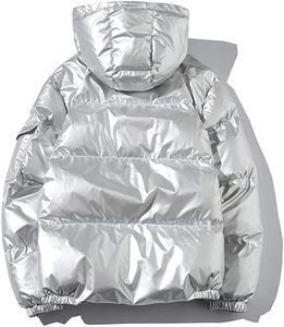<b>Men's</b> Fashion Bubble Bomber <b>Jacket</b> with Shiny Down Padding New Winter Design Warm Puffer Wholesale Fabric <b>Jacket</b> - Product Image 2