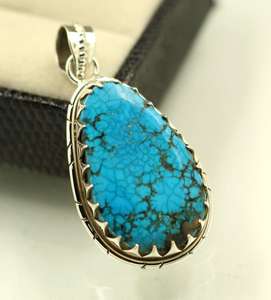 Pendentif en turquoise de style vintage en argent sterling 925 fait à la main, 5 centimètres, pendentifs fins, breloques, anniversaire pour femmes, micro-insert - Product Image 5