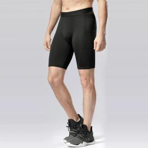 Pantalones cortos de baloncesto para gimnasio de secado rápido para hombre, pantalones cortos elásticos para entrenamiento deportivo, pantalones cortos de ejercicio con cintura media, ropa deportiva transpirable sólida - Product Image 3