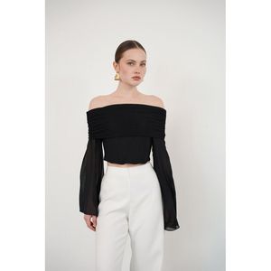 Blusa de Tul de Manga Larga al por Mayor - [object Object] - Product Image 3