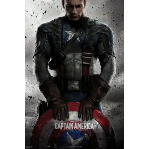 Affiche Captain America Marvel, design moderne, art mural sur toile - Product Image 3