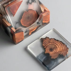 Juego de Posavasos de Resina Hechos a Mano, Resistentes al Calor y Personalizables, para Regalos de Inauguración de Casa, Bodas, Aniversarios y Celebraciones Especiales - Product Image 1