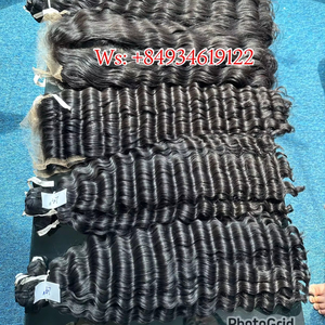 ชุดลูกไม้ธรรมชาติขนาด10 "-50" สำหรับต่อผม100% หนังกำพร้าแบบลอนลึกสไตล์กัมพูชา - Product Image 3