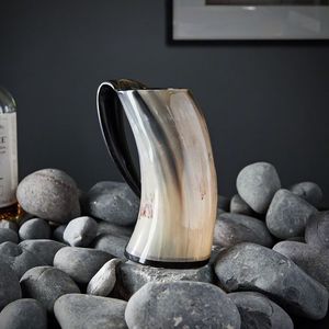 Haute qualité poli buffle corne à boire chope naturel Viking Style médiéval tasse poignée bière hydromel Unique Animal décoration - Product Image 3
