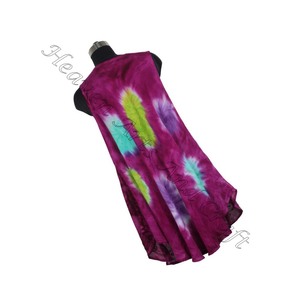 Robe de plage longue sans manches, Maxi Tie Dye, à la mode, Slim, robe d'été bohème décontractée pour femmes - Product Image 6