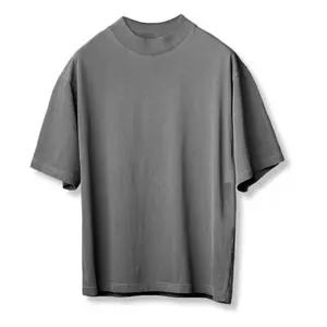 Мужская толстая футболка оверсайз с открытыми плечами, 100% плотная супертяжелая роскошная мужская Футболка с рукавами Hlaf, одежда, мужская футболка