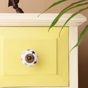 Bouton de meuble en vrac fait à la main en céramique blanche motif étoile bouton de commode en gros Lot bouton de tiroir Vintage bouton Antique - Product Image 5