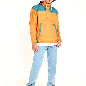 Mens Waterproof Reversible Windbreaker <b>Jacket</b> 100% Nylon Breathable Summer Casual Outdoor Stand Regular <b>Canvas</b> Front - Product Image 3