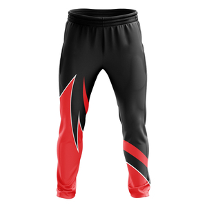 Men's Black Red Straight Pattern High Waist Drawstring Closure Lightweight Quick Dry Sporty Style Sublimation Printed <b>Canvas</b> - Product Image 1