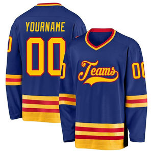 Camiseta de Hockey Personalizada con Color y Número, 100% Poliéster, Camisetas de Hockey sobre Hielo Impresas Personalizadas, Transpirables y Cómodas - Product Image 2