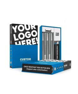 Personalizzare il logo Pre a prova di odore rotolo di scatole di carta a prova di bambino imballaggio con 5 divisori cono scatola di riempimento con fiammiferi OEM - Product Image 1