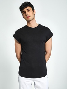 T-shirt en coton 100% pour homme, tricoté, streetwear d'été, logo personnalisé, manches courtes, coupe classique, motif, col roulé, anti-boulochage - Product Image 6