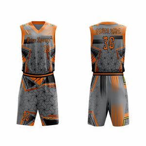 เครื่องแบบบาสเก็ตบอลทีมกีฬากลางแจ้งชุดบาสเก็ตบอลพิมพ์ซับลิเมชันตามสั่ง - Product Image 1