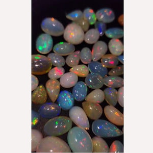 92 pièces d'opale éthiopienne naturelle avec feu 10mm à 24mm ovale poire Cabochon 366 Cts Iroc ventes qualité lâche pierres précieuses cabine US $63 - Product Image 1