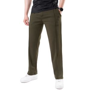 Pantalon décontracté pour hommes en gros, noir, coupe ample, anti-rétrécissement, anti-boulochage, brodé et personnalisable. - Product Image 3