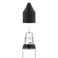Bouteille de licorne PET Chubby Gorilla 10ML CRC et bandes de rupture inviolables (bouteille naturelle transparente/fermeture noire opaque)
