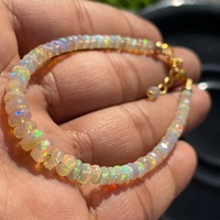Bijoux en pierre de cristal faits à la main, opale éthiopienne blanche naturelle 4 mm, polie, facettée, non traitée, multi-feu, en vrac