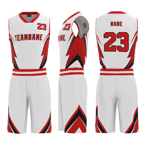 Conjunto de ropa de baloncesto personalizada de cuerpo completo con estampado de transferencia de calor para hombres, mujeres y niños - Product Image 3